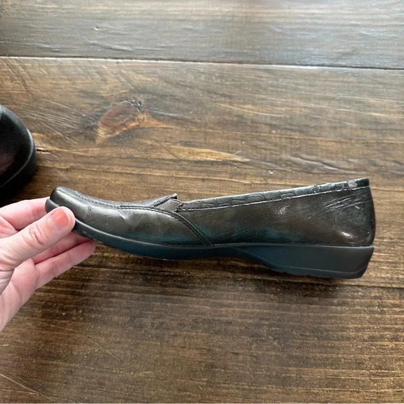 LifeStride Women’s Black Square Toe Faux Leather Loafer Shoe Size 7.5M GUC - Picture 11 of 12